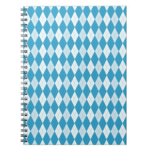 Peacock Blue Argyle Small Diamond Shape Anteckningsbok