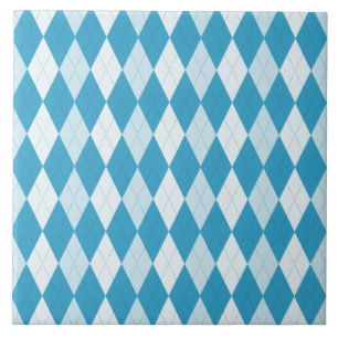Peacock Blue Argyle Small Diamond Shape Kakelplatta