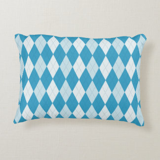 Peacock Blue Argyle Small Diamond Shape Prydnadskudde