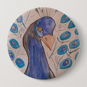 Peacock Blue Badge Knapp