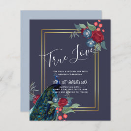 Peacock Blue Burgundy Winter Fall Wedding