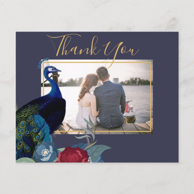 Peacock Blue Burgundy Winter Fall Wedding Flygblad (Framsidan)