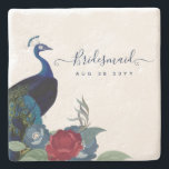 Peacock Blue Burgundy Winter Fall Wedding Stenunderlägg<br><div class="desc">Vackra Peacock med kalk och blått, burgundblommor, sage grönt löv på hösten, hösten, vinterbröllopsartiklar. En del av en större samling som omfattar inbjudningar till budgetbröllop, spara datumen, RSVP-program, tack vare fotokort, möhippa- och bröllopsfest-presentationer och mycket annat. Om du vill ha en detaljerad kostnadsfri planering för vinterbröllop går du till weddingdesignchic.com....</div>