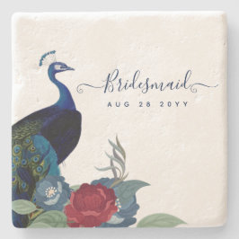 Peacock Blue Burgundy Winter Fall Wedding Stenunderlägg