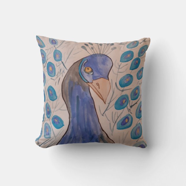 Peacock Blue Cushion Kudde (Framsida)