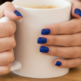 Peacock Blue Feathers Mönster Nail Art Decemals