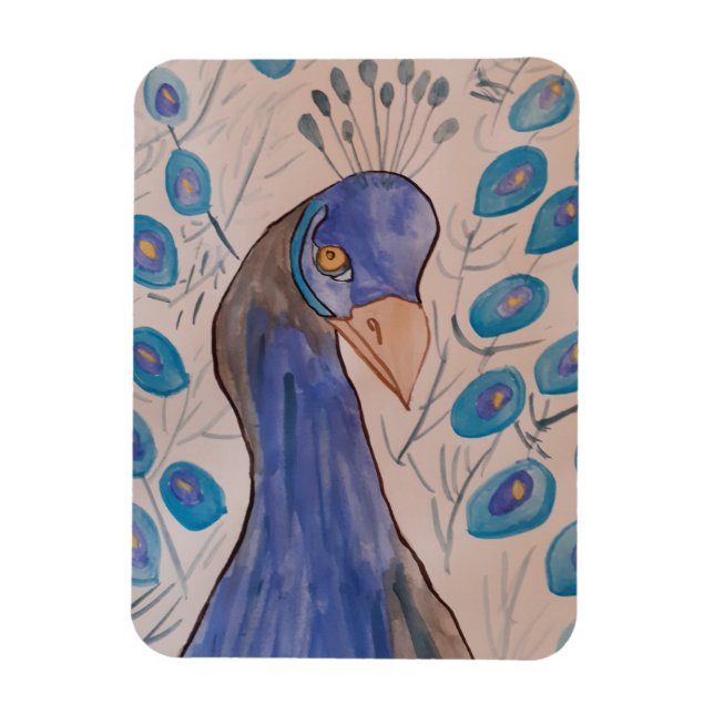 Peacock Blue Flexible Photo Magnet (Vertikal)