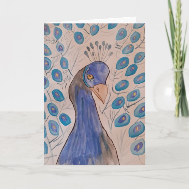 Peacock Blue Kort (Framsida)