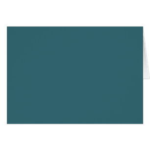 Peacock Blue Mörk Teal Deep Aqua Grönt-Blue Blank Hälsningskort