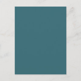 Peacock Blue (Mörk Teal eller Deep Aqua Solid Färg Vykort