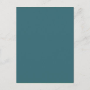 Peacock Blue (Mörk Teal eller Deep Aqua Solid Färg Vykort
