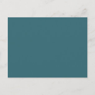 Peacock Blue (Mörk Teal eller Deep Aqua Solid Färg Vykort