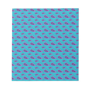 Peacock Blue Paisley Anteckningsblock