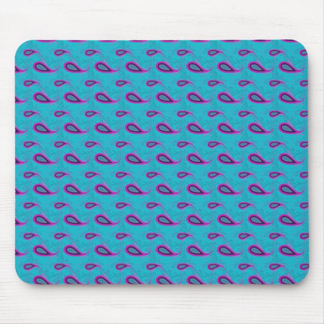 Peacock Blue Paisley Musmatta (Framsidan)