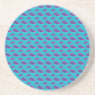 Peacock Blue Paisley Underlägg