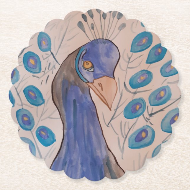 Peacock Blue Papper Underlägg (Framsida)