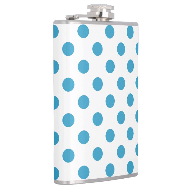 Peacock Blue Polka dots Circles Fickplunta (Höger)