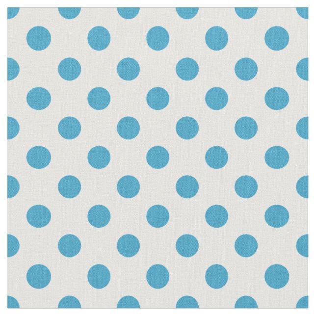 Peacock Blue Polka dots Circles Tyg (Närbild)