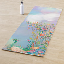Peacock Blue Rosa Yoga Mat