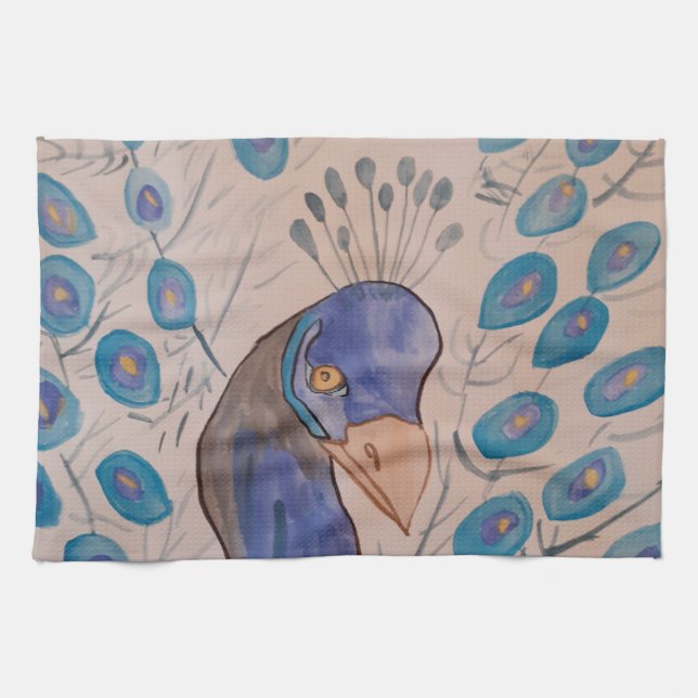 Peacock Blue Tea Towel Kökshandduk (Horisontell)