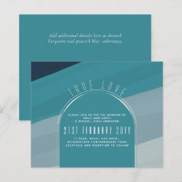 Peacock Blue Teal Bröllop i Modern Sea Glass Ocean