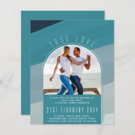 Peacock Blue Teal Bröllop i Modern Sea Glass Ocean