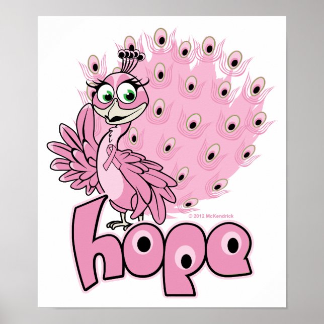 Peacock Breast Cancer Poster (Framsidan)