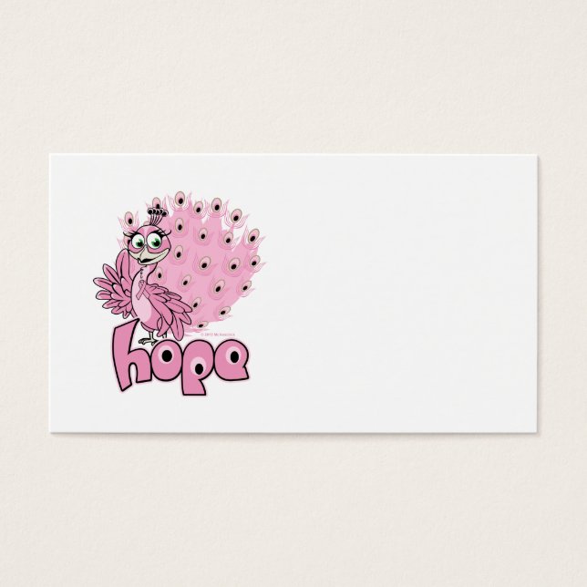 Peacock Breast Cancer Visitkort (Framsidan)