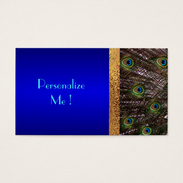 Peacock Bride, spara-the-Date Modern Elegant Chic  Visitkort (Framsidan)