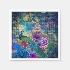 Peacock Bröllop levererar Pappra blöjor Pappersservett