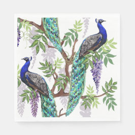 Peacock Bröllop Pappersservett