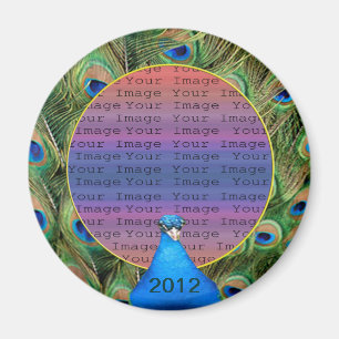 Peacock Bröllop Photo Magnet
