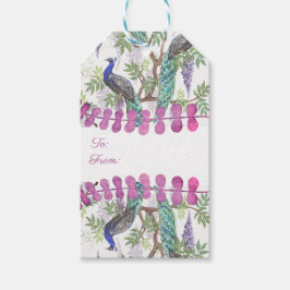 Peacock Bröllop Presentetikett