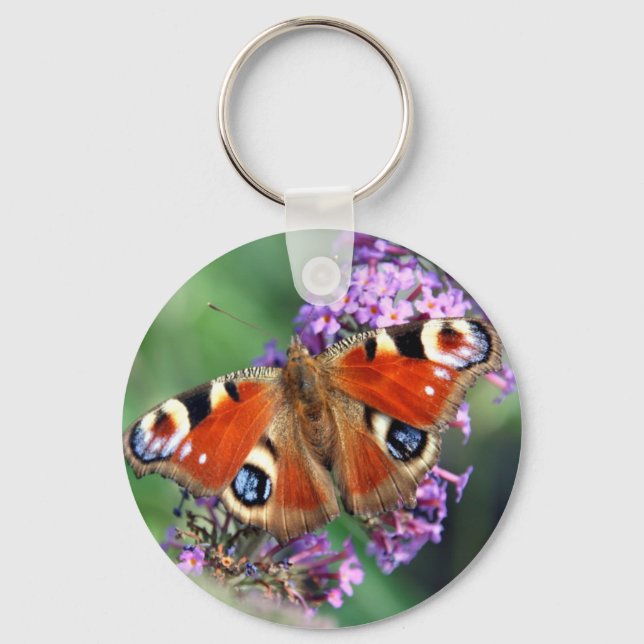 Peacock Butterfly Nyckelring (Framsida)