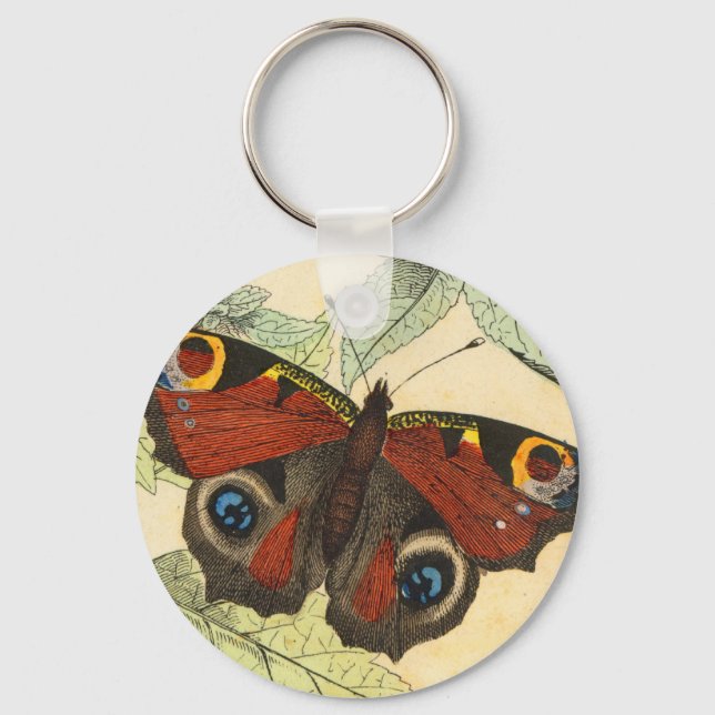 Peacock Butterfly Nyckelring (Framsida)