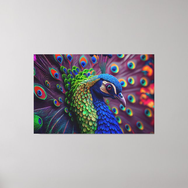 Peacock Canvastryck (Framsida)