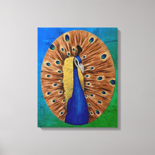 Peacock Canvastryck (Framsida)