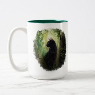 Peacock Cat Två-Tonad Mugg