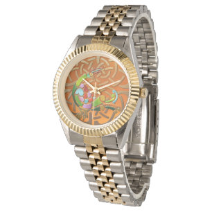 Peacock Celtic Deco Jeweled Armbandsur