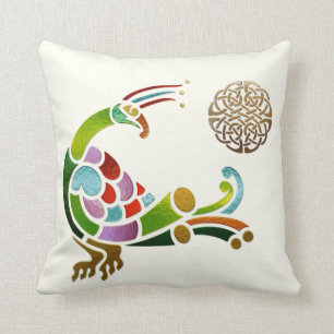 Peacock Celtic Deco Jeweled Kudde