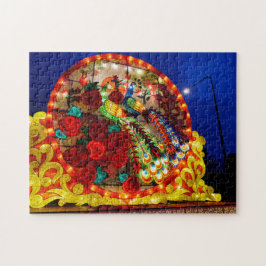 Peacock Chinese Lantern Jigszle Puzzle Pussel