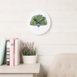 Peacock Clock Stor Klocka