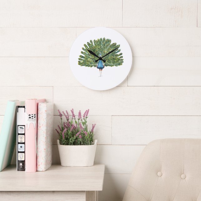 Peacock Clock Stor Klocka (Läsesal)