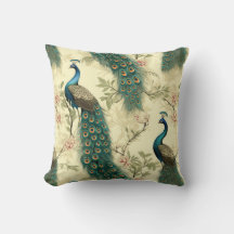 Peacock Colorful Vintage Watercolor Illustration