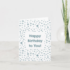 Peacock Confetti Watercolor Dots Birthday Card Kort