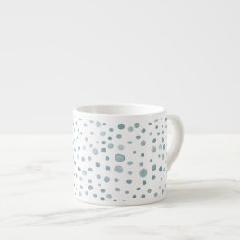 Peacock Confetti Watercolor Dots Espresso Mugg Espressomugg