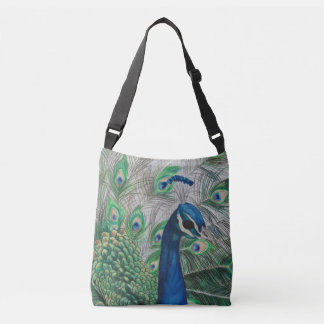 Peacock Crossbody Tote Bag Axelväska