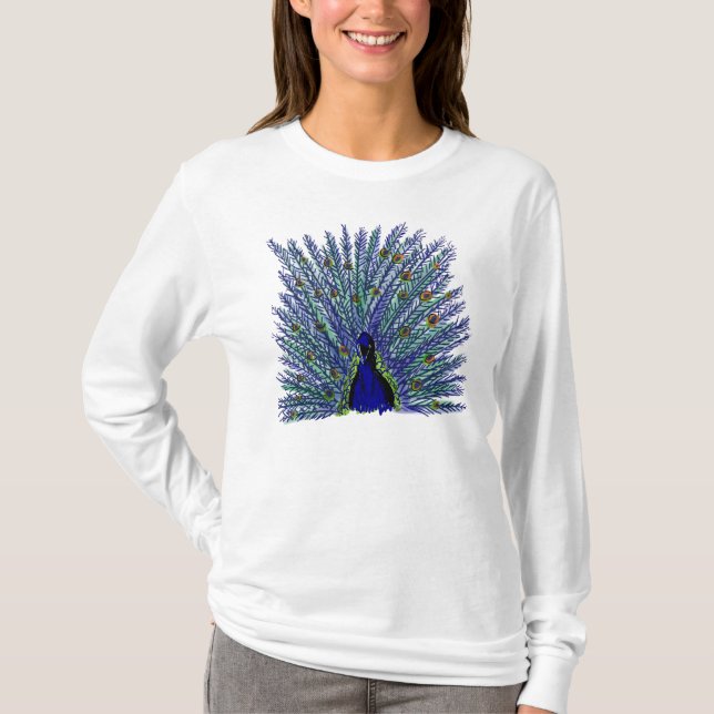 Peacock dam hoodie tröja (Framsida)