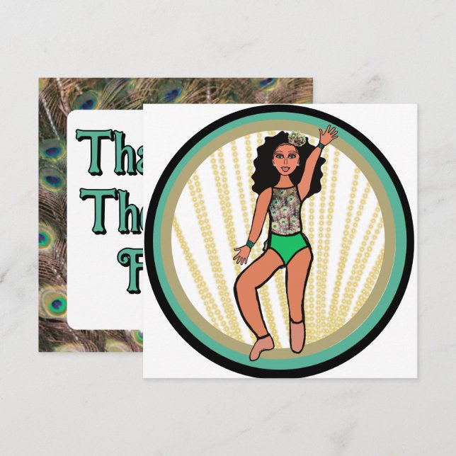 Peacock Dancer B Julkort (Fram/baksida)