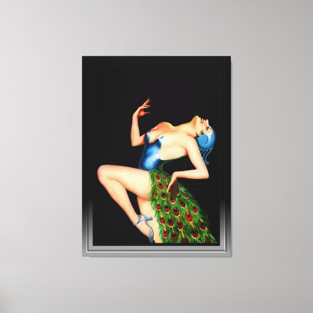 Peacock Dancer by Earle Kulp Bergey Canvastryck (Framsida)
